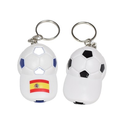 3 in 1 Promotion Gift Plastic Whistle Soccer Bottle Openers Key Chain Ring